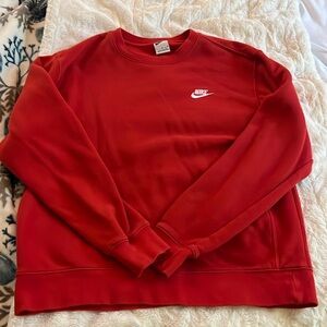 red nike crewneck